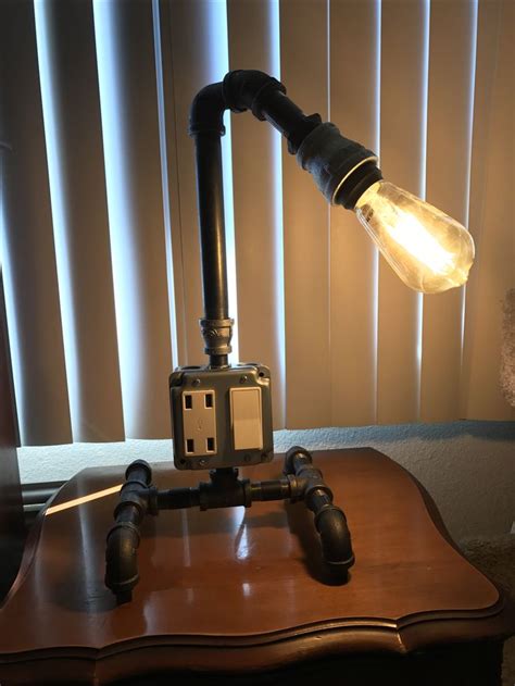 pipe lamp with usb charger